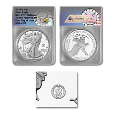 2025 Silver Eagle Navy Privy Mark ANACS PR70 FDOI LE 25