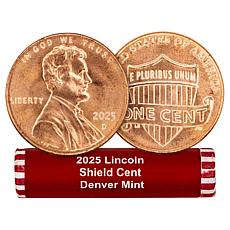 2025 Uncirculated D-Mint Abraham Lincoln Shield Cents 50-Coin Roll
