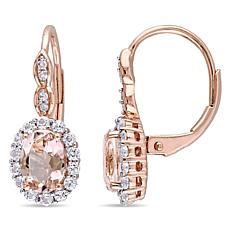 2.28ctw Pink Morganite and Gem 14K Earrings