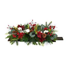 24” Holiday Berries, Pinecones and Eucalyptus Christmas Table