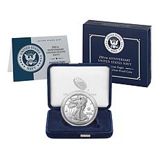 '25 Proof Silver Eagle w/Navy Privy Mark & 250th Anniversary Packaging