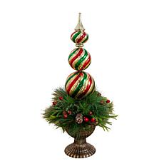 3-ft Finial Ornament Pine Topiary Tree by Nearly Natural