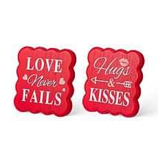 6" Valentine's Table Decor 2-piece Set