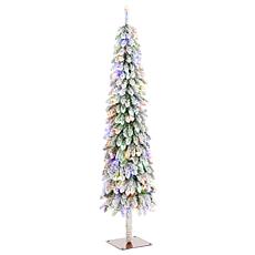 6ft Artificial Snowy Downswept Christmas Flocked Tree