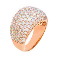 Absolute™ Sterling Silver Mixed-Color Pavé Bubble Dome Ring