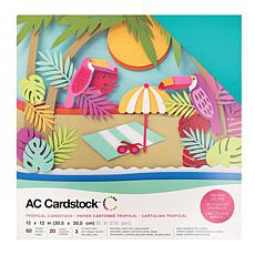 AC Cardstock 12" x 12" Sheets Card Stock Set of 60