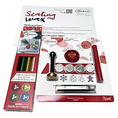 Aladine Glittery Holiday Wax Seal Kit