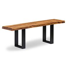 Alaterre Furniture Alpine 48" Entryway Bench with Live Edge