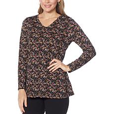 Antthony Paisley Print Long-Sleeve Knit Top