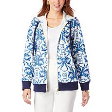 Antthony Status Print Zip-Up Hoodie