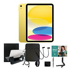 Apple 11 iPad 11th Gen 256GB w/Keyboard, Case & Starter Bundle- Yellow
