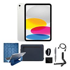 Apple iPad 11" 11th Gen Silver 256GB Wi-Fi Bundle w/Case & Voucher