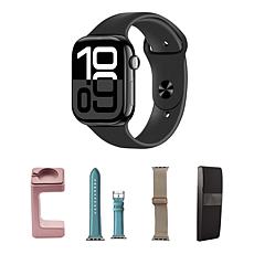 Apple Watch Series 10 46MM Jet Black Smartwatch with M/L Bands