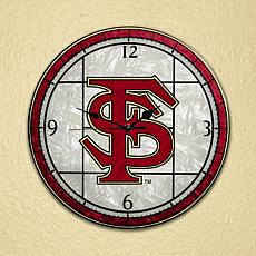 Art Glass Wall Clock - Florida State University