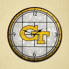 Art Glass Wall Clock - Georgia Tech