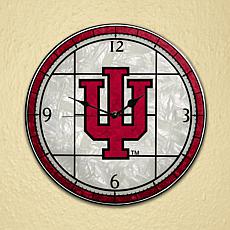 Art Glass Wall Clock - Indiana University