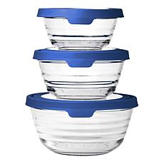 "As Is" Anchor Hocking 6-piece Set of Glass Bowls with Lids
