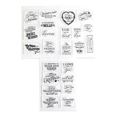 "As Is" Anna Griffin® Lovely Sentiment Stamps - Set of 23