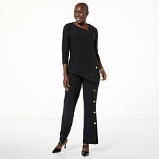 "As Is" Antthony 2-piece Asymmetrical Top and Pant Set