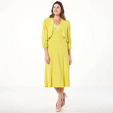 "As Is" Antthony 2-piece Soutache Midi Dress & Shrug Set