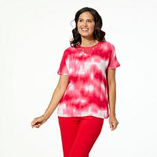 "As Is" Antthony Marble Tie-Dye Printed Top