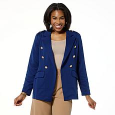 "As Is" Antthony Ottoman Handkerchief Hem Blazer