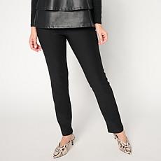 "As Is" Antthony Ottoman Knit Pull-On Straight Leg Pant