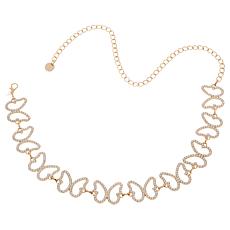 "As Is" Antthony Pavé Rhinestone Butterfly Chain-Link Belt