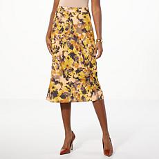 "As Is" Antthony Printed Studio Stretch Knit Cargo Midi Skirt