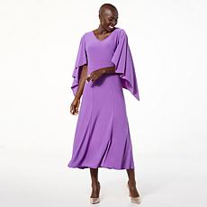 "As Is" Antthony Studio Knit Capelet Midi Dress
