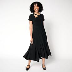 "As Is" Antthony Studio Stretch Knit Spiral Midi Dress