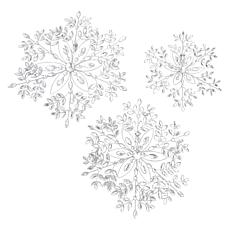 "As Is" august & leo Jeweled Tiered Snowflake Wall Hangers Set of 3