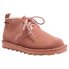 "As Is" BEARPAW® Grace Lace-Up Suede Bootie with Rain & Stain Repel...