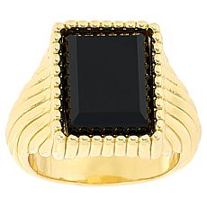 "As Is" Bellezza Bronze Onyx Ribbed Gallery Ring
