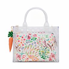 "As Is" Betsey Johnson Jammin Clear Satchel with Pouch