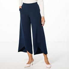 "As Is" C Wonder by Christian Siriano Crepe Knit Wide Leg Trouser Pant