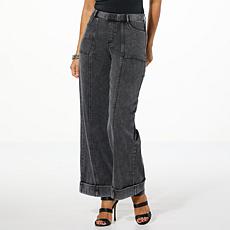 "As Is" C Wonder by Christian Siriano Cuffed Wide Leg Jean