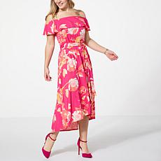"As Is" C Wonder by Christian Siriano Off the Shoulder Flounce Dress