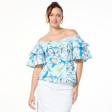 "As Is" C Wonder by Christian Siriano Ruffle Sleeve Blouse