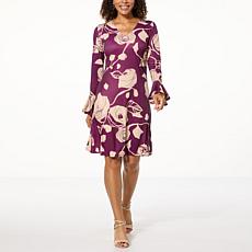 "As Is" C Wonder by Christian Siriano Travel Jersey Bell Cuff Midi ...