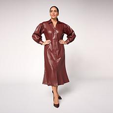 "As Is" C Wonder Faux Leather Shirtdress