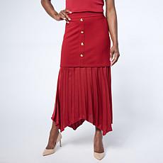 "As Is" C Wonder Pleated Mixed Media Mermaid Skirt