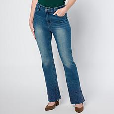 "As Is" C. Wonder Stretch Denim Bootcut Jean with Sequin Hem