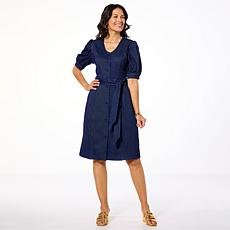 "As Is" C Wonder Wonder Stretch Knit Denim Dress