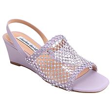 "As Is" Charles by Charles David Aneah Rhinestone Open Toe Wedge Sa...