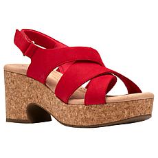 "As Is" Clarks Collection Nerisa Grace Modern Casual Wedge Sandal