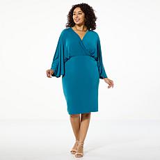 "As Is" Colleen Lopez Batwing-Sleeve Knit Dress