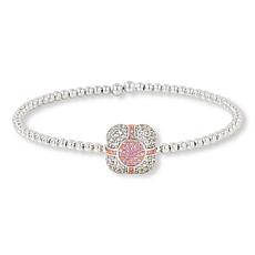 "As Is" Colleen Lopez Gemstone & White Zircon Pavé Bangle Bracelet