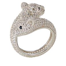 "As Is" Colleen Lopez Gemstone Double Panther Ring