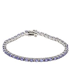 "As Is" Colleen Lopez Sterling Silver Tanzanite Tennis Bracelet